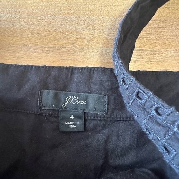 J Crew Black Eyelet Dress 4 100% Cotton - Picture 13 of 13